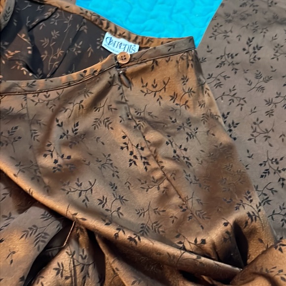 Elements Exclusively Spiegel Silk Skinny Dress Pants Velour Print Leaves Fall - Picture 5 of 6